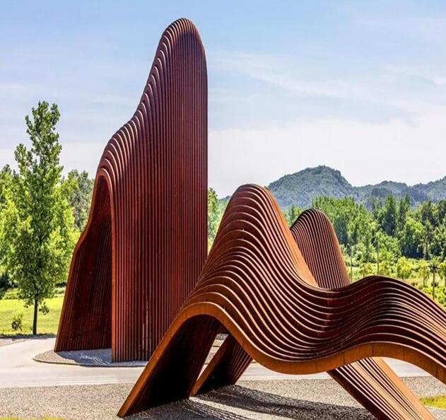 峨蔓镇锈钢板造型